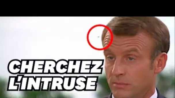 Macron embêté par une mouche en pleine interview avec Lapix