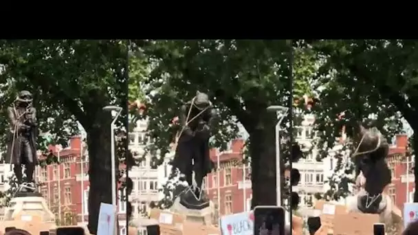 Manifestations contre le racisme : à Bristol, la statue d'un négrier jetée dans une rivière