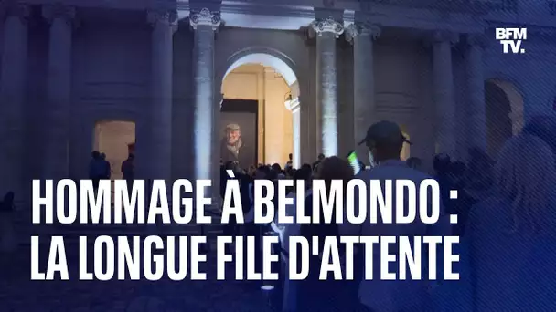 Hommage à Jean-Paul Belmondo: les images de la longue file d’attente devant les Invalides