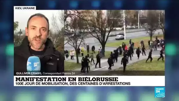 Manifestation en Biélorussie : des centaines d'arrestations en ce 100ème jour de mobilisation