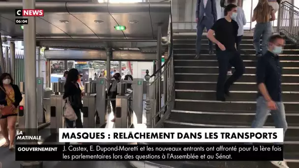 Masques : relâchement dans les transports en commun