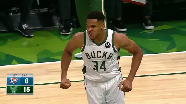 Giannis Picks Up Where He Left Off | Dunk & No Look Assist