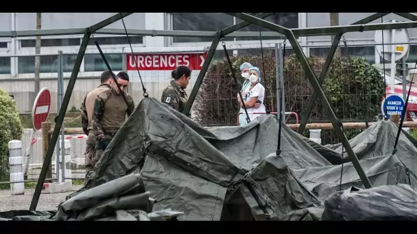 L’hôpital de campagne de Mulhouse réduit le nombre de lits dédiés au coronavirus