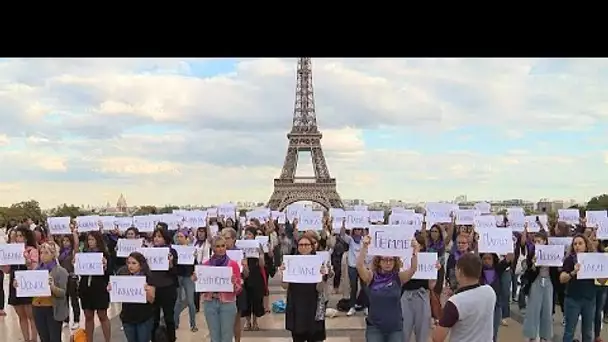 Féminicides : un rassemblement à Paris contre les violences conjugales