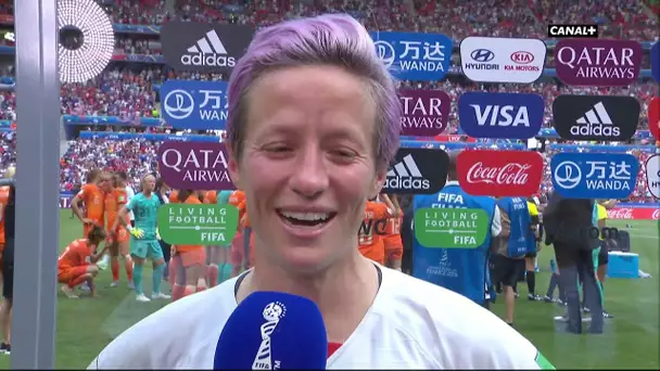 La réaction de Megan Rapinoe après la finale