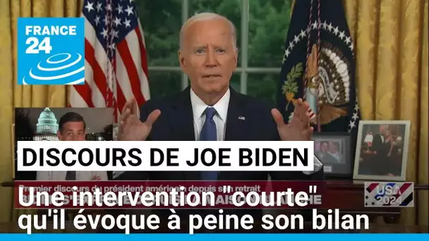Discours de Joe Biden : une intervention "tellement courte" qu'il évoque à peine son bilan