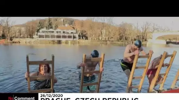 Un bain glacé à Prague pour les fêtes