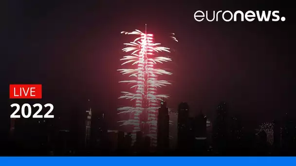 Bonne année ! Feu d'artifice à Dubai pour l'arrivée de 2022