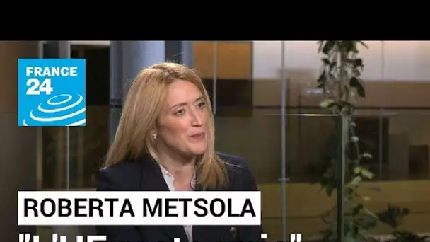 Pour Roberta Metsola, présidente du Parlement européen, "l'UE reste unie" dans la crise ukrainienne