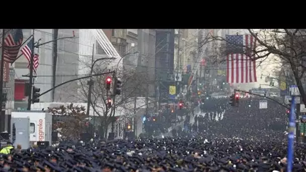 New York honore un jeune policier tué, symbole de la hausse des violences