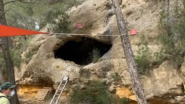 Deux campeurs délogés d'une grotte aménagée au coeur du massif de la Sainte Victoire près ....