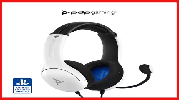 PlayStation 5 Headset with Mic - Compatible with PS5, PS4, PC - AIRLITE by PDP - White