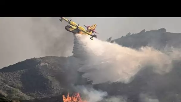 Incendies en Grèce : un avion bombardier d'eau s'est écrasé en luttant contre les flammes