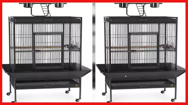 Prevue Hendryx Signature Select Series Wrought Iron Bird Cage in Black