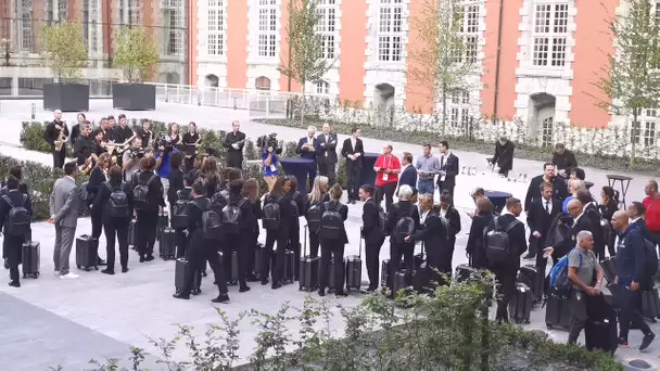 Coupe du monde féminine : l&#039;arrivée des footballeuses italiennes à Valenciennes