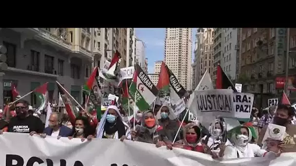 Manifestation en Espagne pour l'indépendance du Sahara Occidental