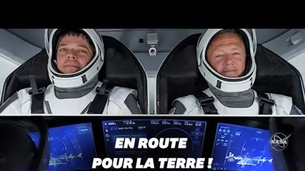 A bord de la capsule SpaceX, deux astronautes américains en route pour la Terre