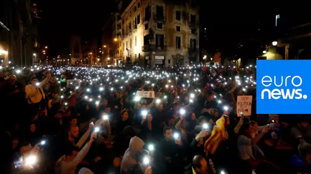 Septième nuit consécutive de mobilisation à Barcelone