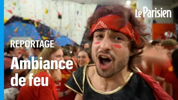 Pom-pom girls et décibels : ambiance folle lors d’un match de basket entre deux lycées de Versai