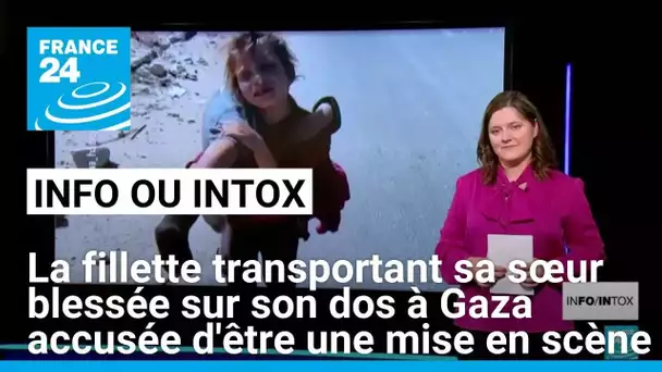 Gaza : la vidéo d'une fillette transportant sa sœur blessée sur son dos devient virale • FRANCE 24