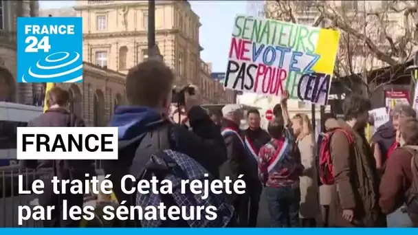 France : le traité Ceta rejeté par les sénateurs dans un hémicycle enflammé • FRANCE 24