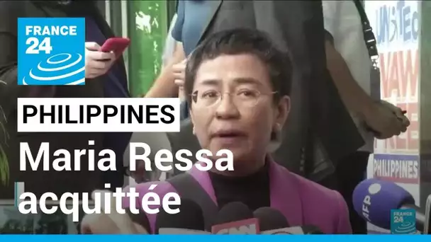 Philippines : la Nobel de la paix Maria Ressa acquittée d'évasion fiscale • FRANCE 24