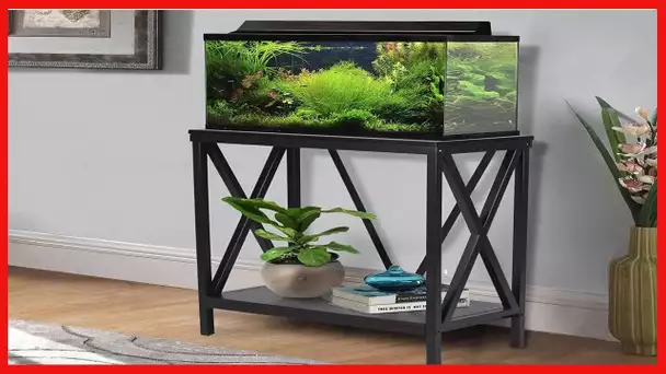 Aquatic Fundamentals 20 Gallon Steel X Aquarium Stand, Black (5X20-1-AF)