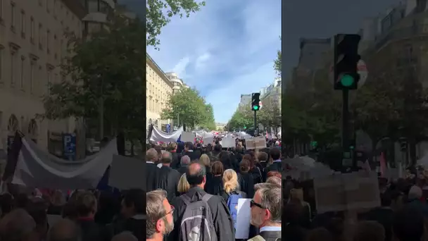 Les avocats en grève à Paris.