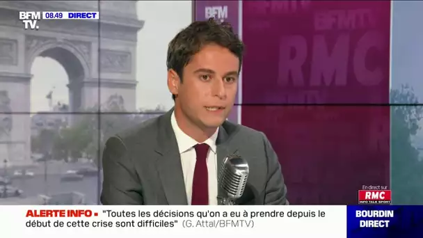 "On regarde avec bienveillance l’extension du congé paternité à 9 semaines" dit Gabriel Attal