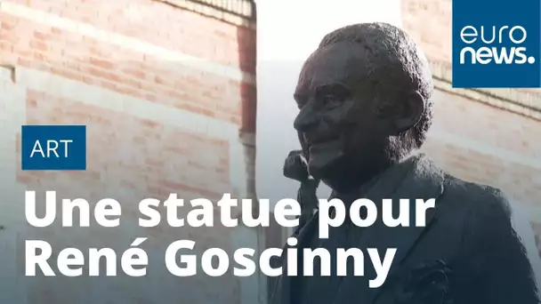 Inauguration à Paris d'une statue de René Goscinny