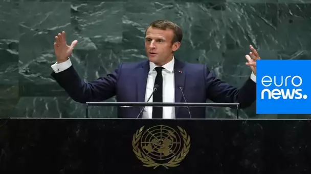 Dossiers brûlants à la tribune de l'ONU, Macron espère encore une rencontre Trump-Rohani