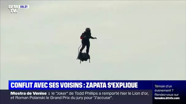 En conflit avec ses voisins, Franky Zapata, l'inventeur du Flyboard, s'explique