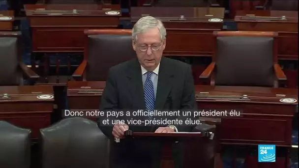 Présidentielle américaine : le chef des républicains au Sénat reconnaît la victoire de Joe Biden