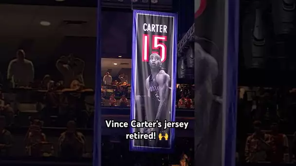 Vince Carter’s jersey is raised to the rafters in Toronto! 🥹🔥|#Shorts