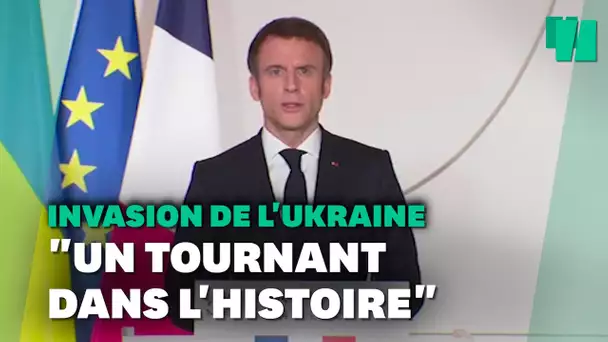 Ukraine: contre la Russie, Macron promet des sanctions "à la hauteur de l'agression"