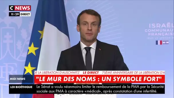 Emmanuel Macron réaffirme l'importance de la lutte contre l'antisémitisme