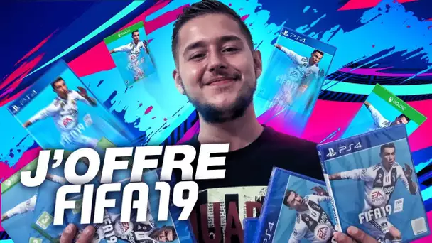 J&#039;OFFRE PLEIN DE FIFA 19 !