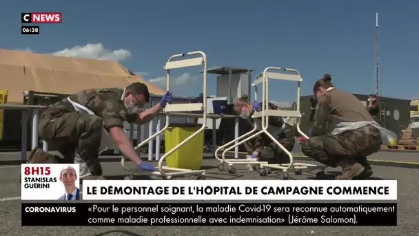 Mulhouse : Le démontage de l'hôpital de campagne commence