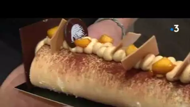 Recette de Noël : la bûche aux pommes et caramel salé