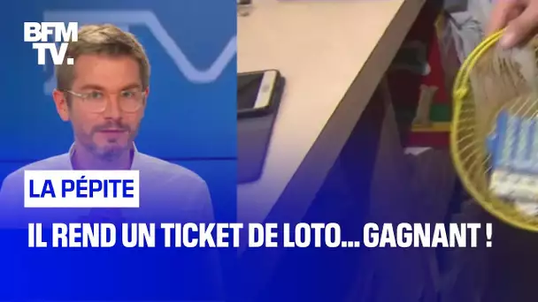 Il rend un ticket de loto... gagnant !