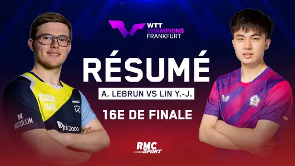 Résumé : Alexis Lebrun défie le tenant du titre Lin Yun-Ju (WTT Francfort)