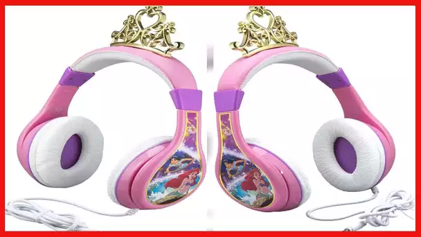 Disney Princess Kids Headphones For Kids Adjustable Stereo Tangle-Free 3.5Mm Jack Wired Cord