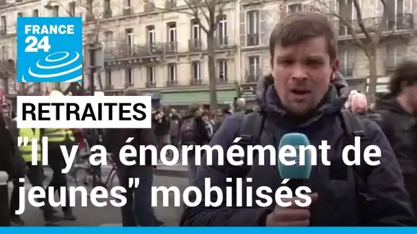 Réforme des retraites : "il y a énormément de jeunes" mobilisés à Paris • FRANCE 24