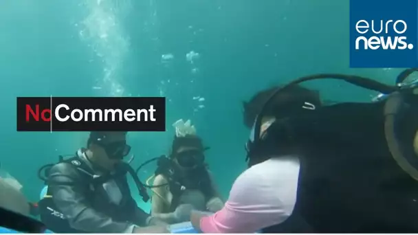 En Thaïlande, pour la Saint-Valentin, on se marie sous l'eau