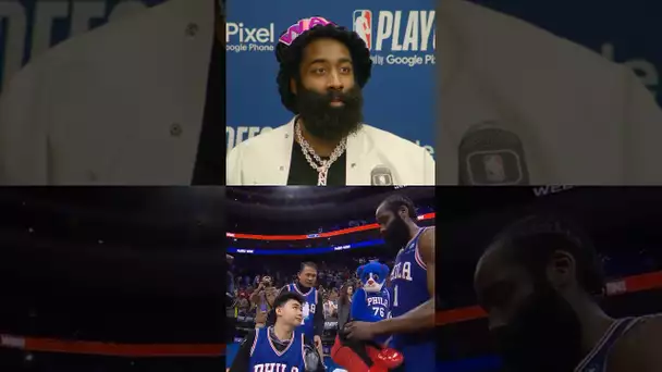 “He’s my good luck charm” - James Harden Talks John Hao, MSU School Shooting Survivor ❤️ | #Shorts