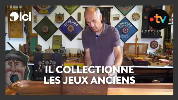 Laurent Bodart collectionne les jeux anciens à Tilques (Pas-de-Calais). Il en possède plus de 500.