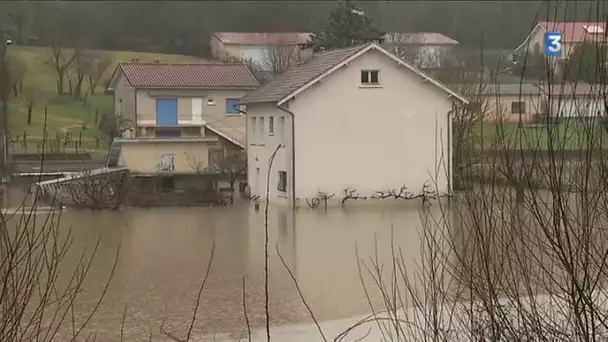 La crue du Célé dans la région de Figeac