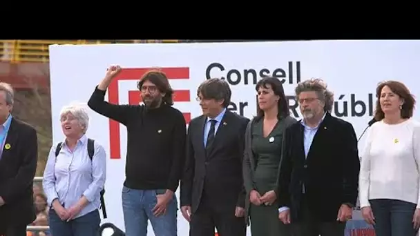 Carles Puigdemont rassemble ses partisans à Perpignan