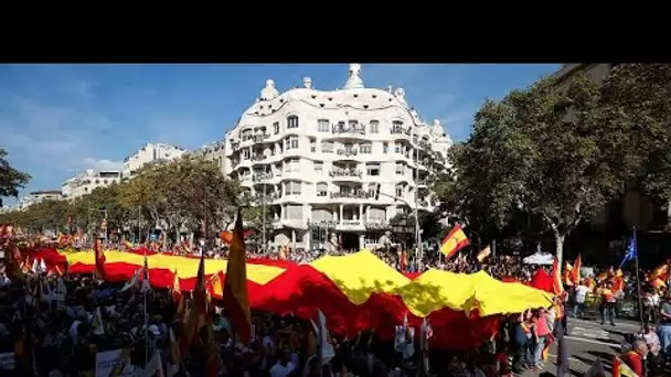 Catalogne : une manifestation pour le maintien en Espagne