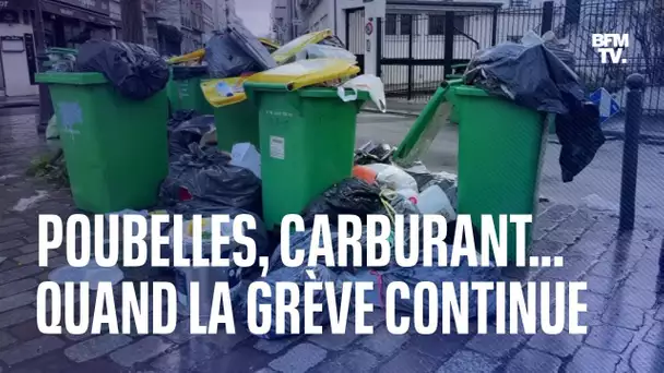 Poubelles, carburant... Quand la grève continue